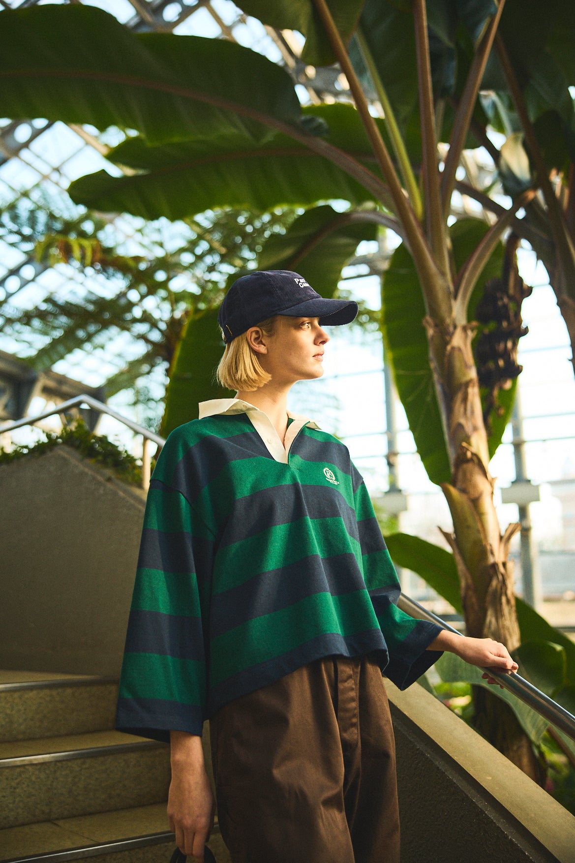 PARROTT CANVAS公式】Cropped Wide Rugger Shirt