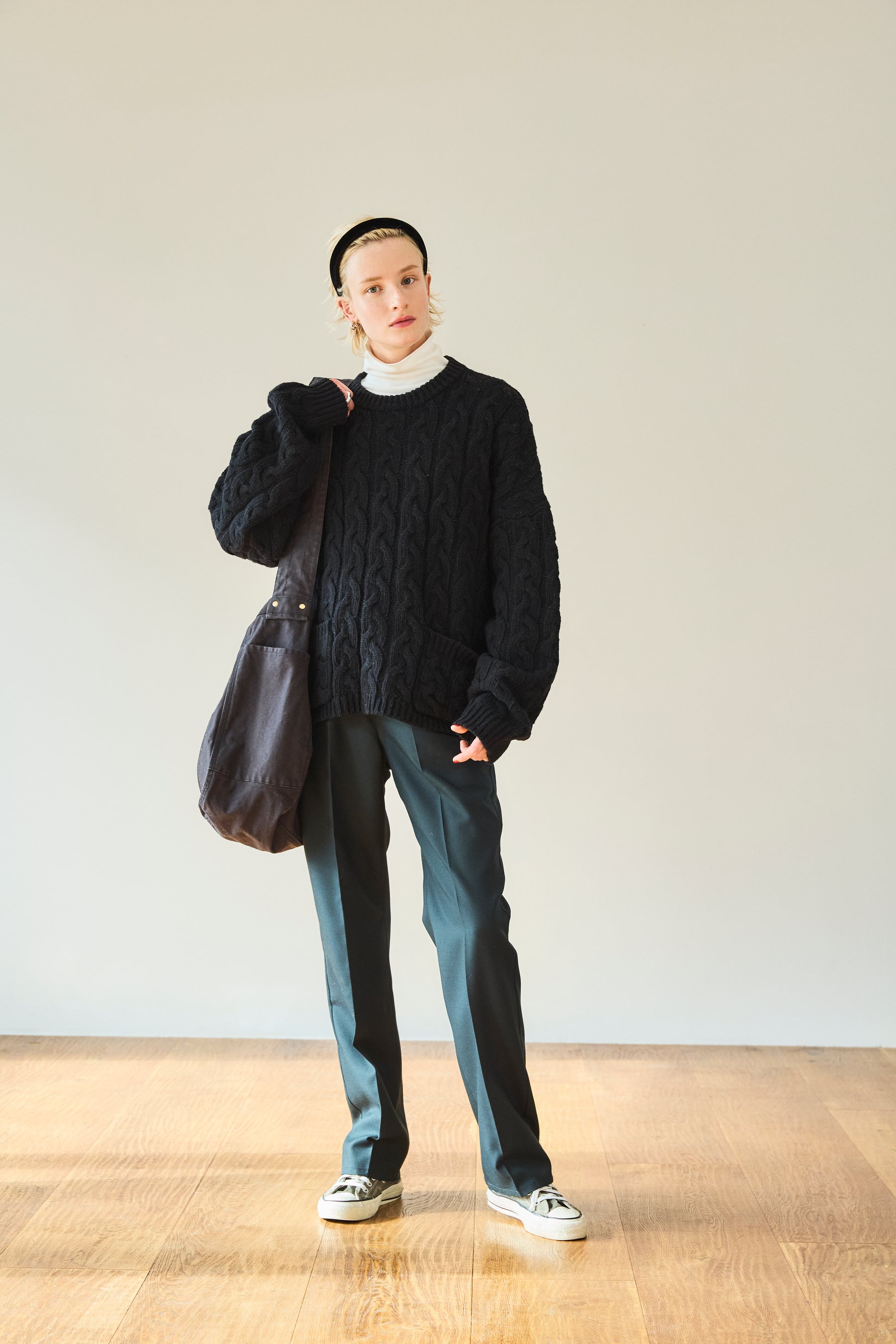 PC CABLE KNIT PULLOVER