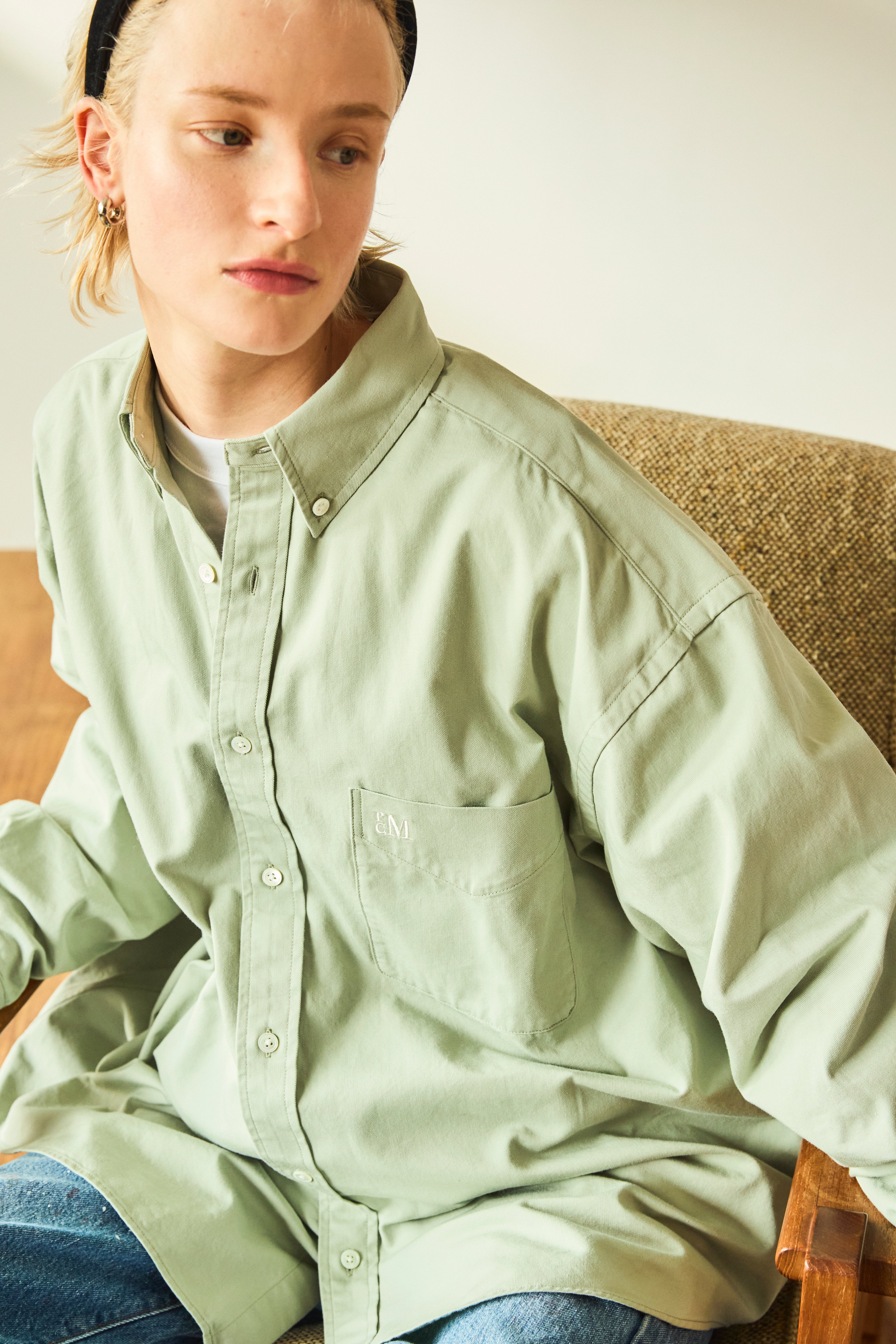ブラウス シャツ PCM Button down shirt-Twill レディース PCM BUTTON DOWN SHIRT-TWILL