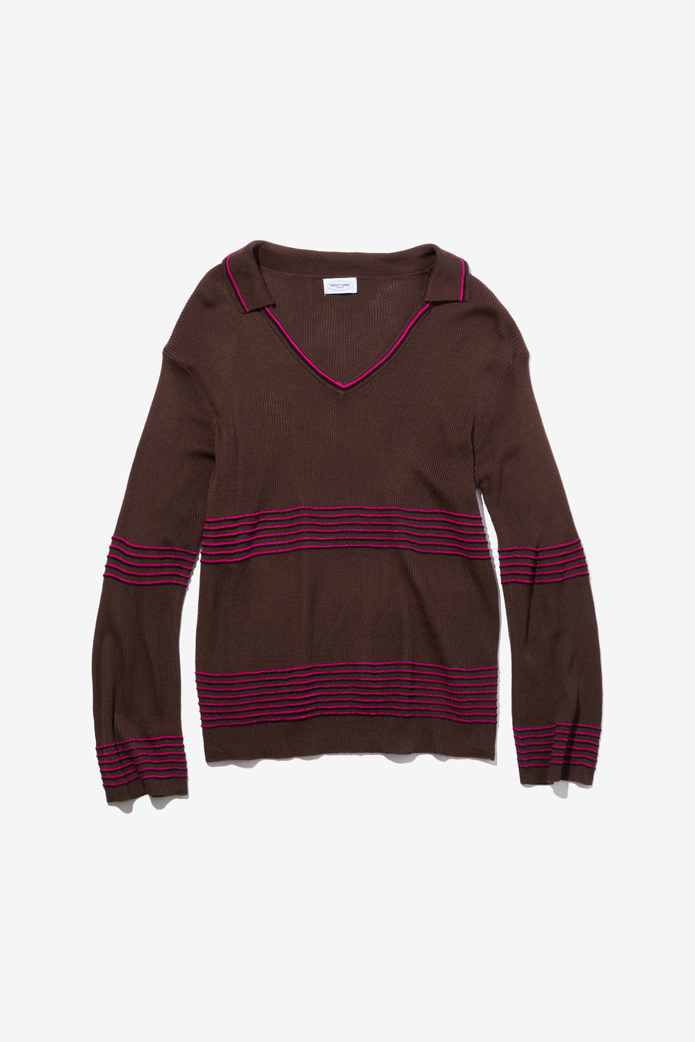 Skipper Collar Border Knit