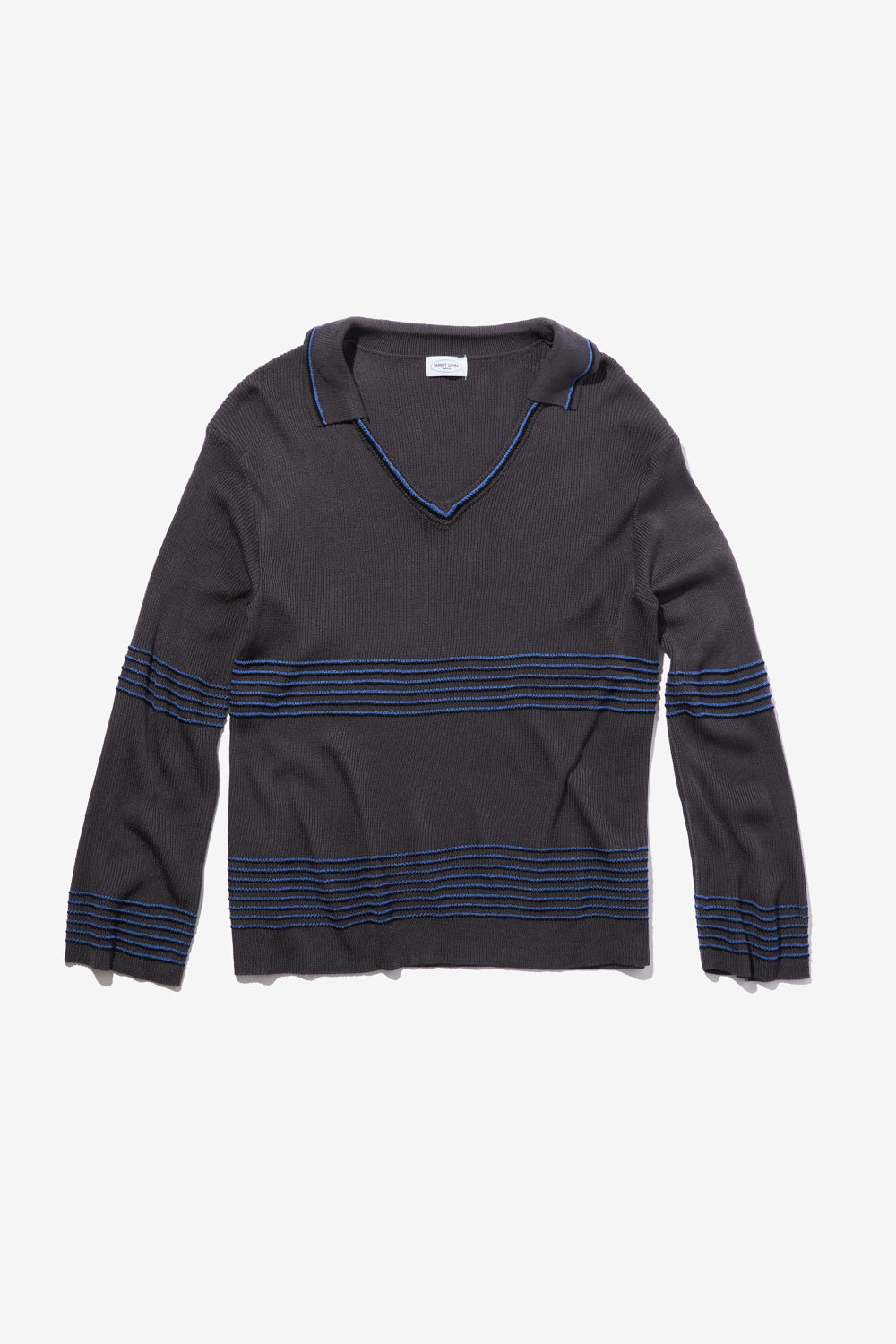 Skipper Collar Border Knit