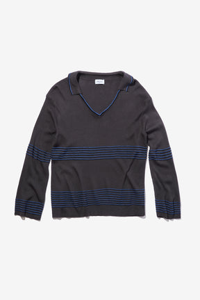 Skipper Collar Border Knit
