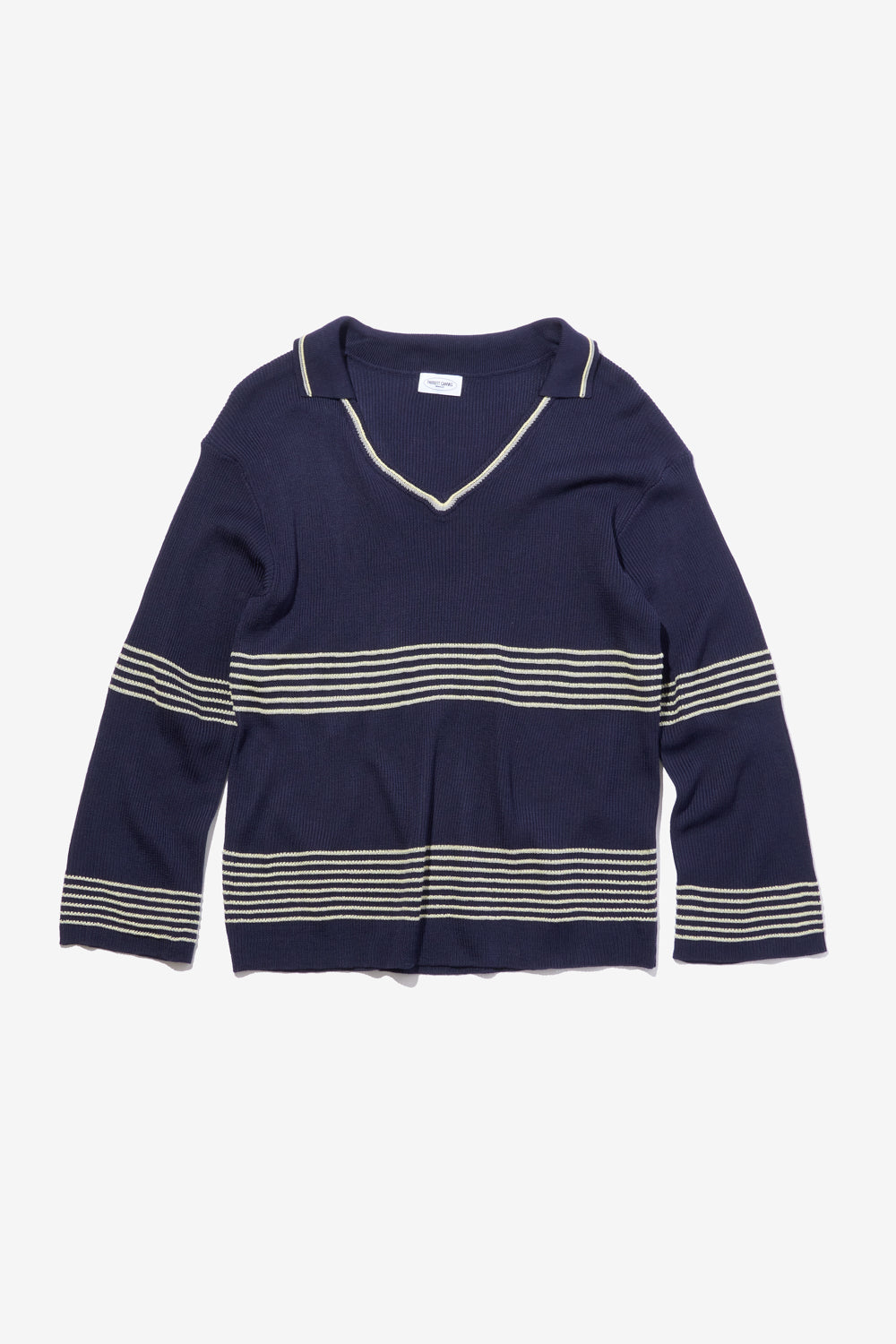Skipper Collar Border Knit