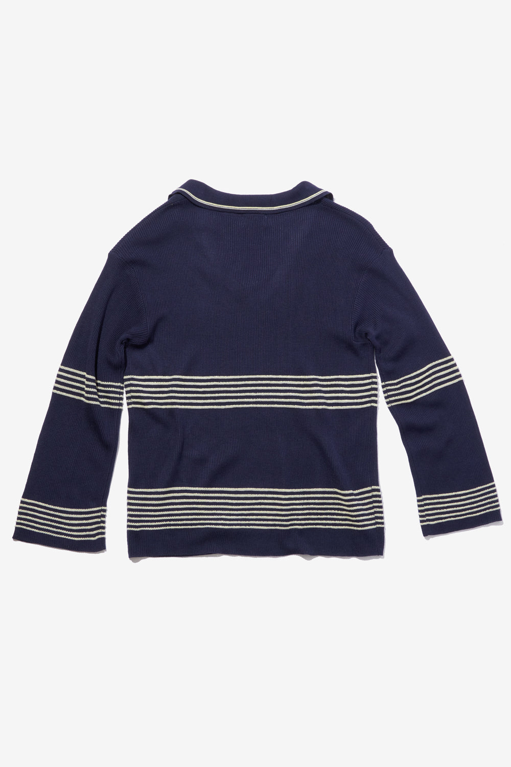Skipper Collar Border Knit