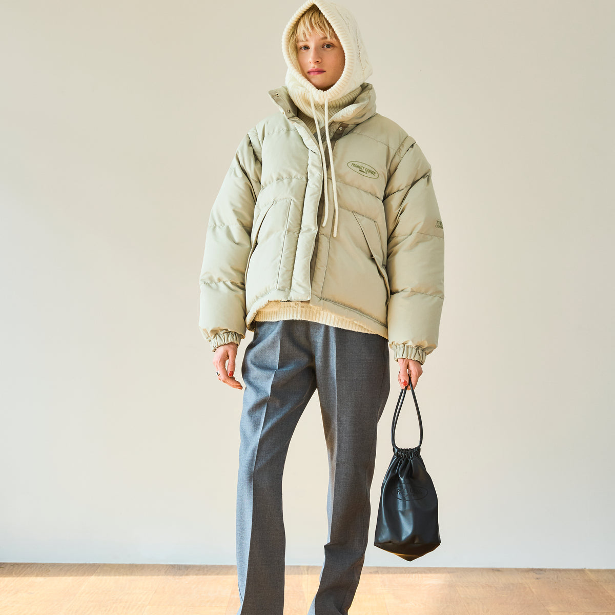 Any サブサイドダスク モノクロームパロット 2WAY DOWN JACKET